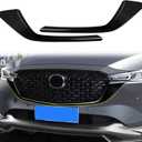 HIGH FLYING for Mazda CX-5 CX5 2022 2023 2024 2025 Exterior Accessories Car Front Grille Inserts Cover Molding ABS Glossy Black 2pcs
