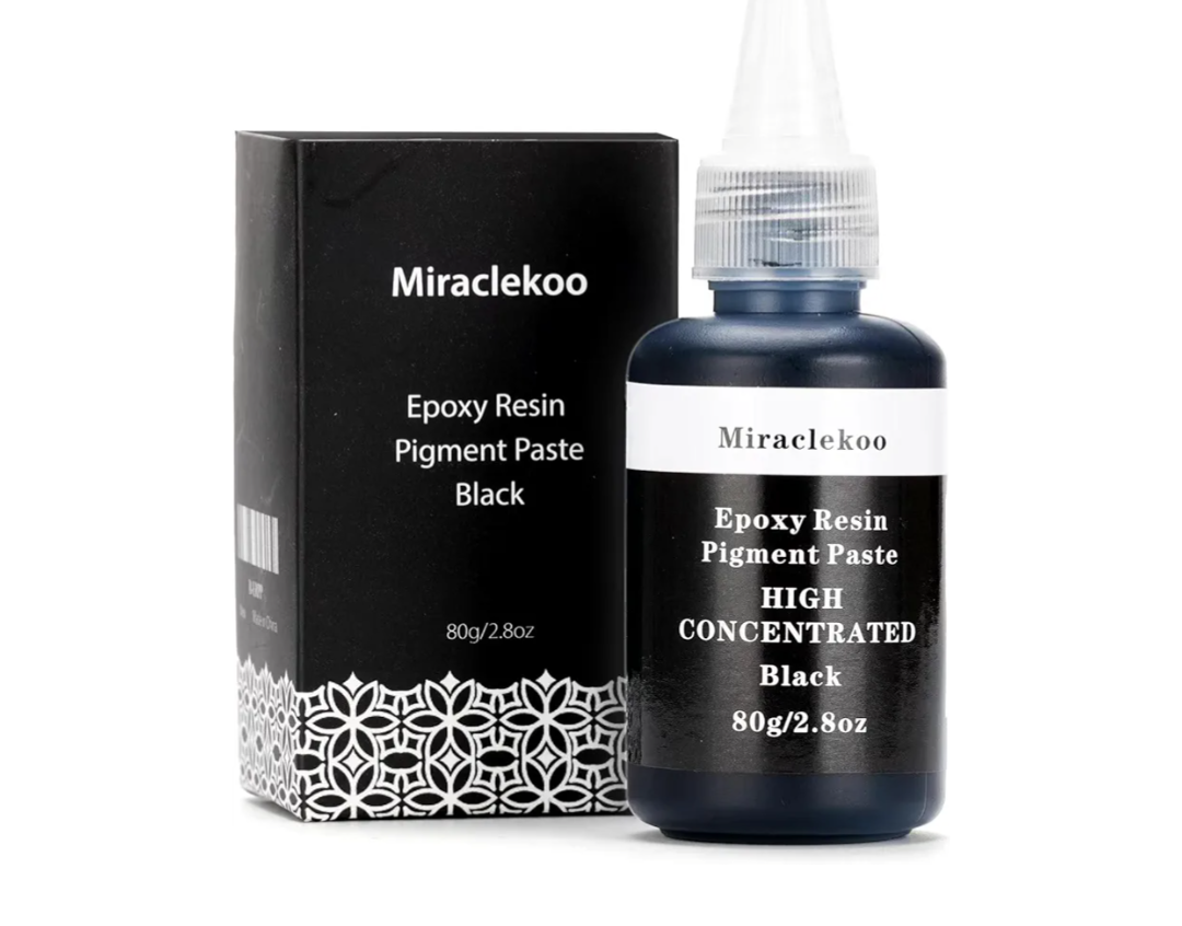 High Concentrated Black Epoxy Resin Pigment Paste 2.8oz,Opaque Black Epoxy Dye Colorant for Art, River Table, Jewelry Making, Coasters, Pack Of 2 