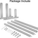 Double Towel Bar, 24Inch Towel Rack for Bathroom, Stainless Steel Double Bath Towel Bar, Wall Mounted Towel Holder, Double Towel Rod Towel Rail Hanger for Wall, Kitchen (Brush Nickel)