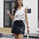 Sipaya Silk Satin Tank Tops for Women V Neck Summer Tops Sleeveless Camisole Business Casual Outfits Work Blouses (White, L)
