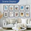 PEALSN 8.5 x 11 Picture Frame Set of 6, Display Pictures 6x8 with Mat or 8.5 x 11 without Mat for Wall Mounting Display, Photo Frames Collage for Wall Decor, Black.