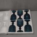 Colored Wine Glass Goblet Set of 6, 14 oz Blue Goblets Glassware, Blue Vintage Glassware for Weddings, Parties, Restaurants, Family Gatherings, Bars, Cafeterias, Dishwasher Safe