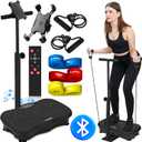 Lunix LX18 Vibration Plate Exercise Machine with Handles & Magnetic Acupoints, Power Platform for Lymphatic Drainage, Full Body Workout Home Fitness Equipment with Phone Holder