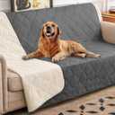 fuguitex Waterproof Dog Bed Cover Couch Cover for Pet Anti-Slip Cat Mat Pet Pad Blanket for Sofa Chair Recliner Bed Furniture Protrctor Grey 50x80 Inch (Pack of 1)