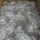 Lueumxc 56 Pack Plastic Wine Glasses Disposable Diamond Champagne Flutes, 32 Pcs 9 OZ Stemless Champagne Flutes & 24 Pcs 12 OZ Disposable Wine Glasses, BPA-Free