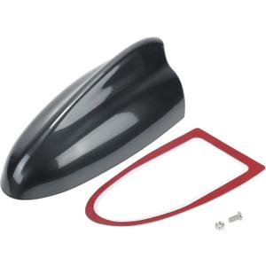 Shark Fin Antenna Cover, AM/FM Signal Roof Aerial Universal for Car Auto SUV Truck Offroad ABS Material with Adhesive Base Dark Gray