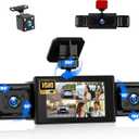 Dash Cam 1080P 3 Inch Dashboard Camera Car Recorder Wide Angle Dashcam Driving Loop Recording G-Sensor, Exposure Compensation, Motion Detection, Night Vision, Reverse Help, 360 Degree Protection