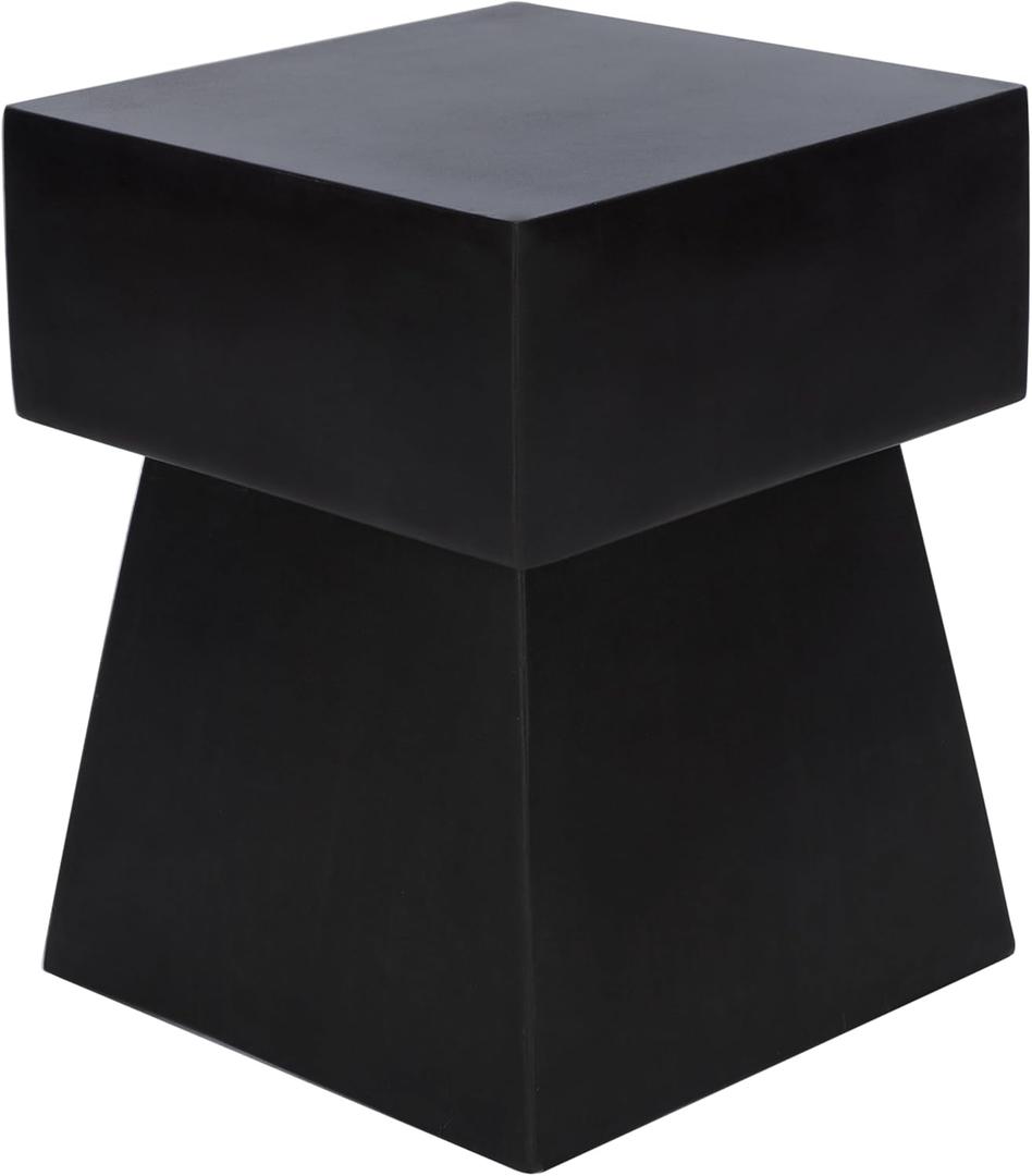 Safavieh Outdoor Zen Black Mushroom Modern Concrete Accent Table