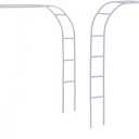Tytroy Reconfigurable & Easy-to-Assemble Metal Outdoor & Indoor 7'6" Garden or Wedding Arch Arbor for Wedding Bridal Party Elegant Decorations & Garden Climbing Plants Vines (White 1PC)