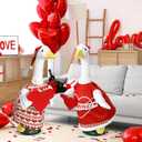 Valentine's Day Porch Goose Outfit Cute Dress Clothes Costume for 23" Gooses Statue Decoration Garden Lawn Outdoor(2 Set, Red Heart)