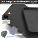 Designed Samsung Galaxy S22 5G Case, Silicone with 360Ring Kickstand Holder Lanyard Soft Silk Microfiber Cloth Fully Cover Women Men Protective Shell -7(Black, S22)
