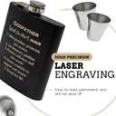Godfather Gifts from Godchild, Godfather Gift, Will You be my Godparents Proposal, God Parents Presents Proposal, God Father's Present, Baptism, Hip Flask Engraved (Definition)