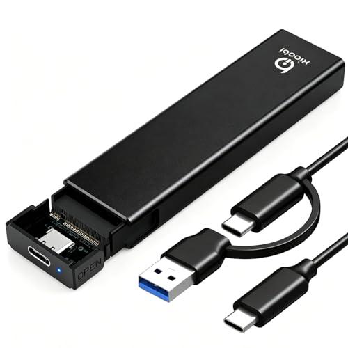 Xiaobi M.2 NVMe SSD Enclosure, Tool-Free Installation, USB 3.2 Gen 2 (10 Gbps) to NVME M-Key/(B+M) Key PCIe NVMe Adapter Support UASP and Trim, for SSDs 2230/2242 /2260/2280