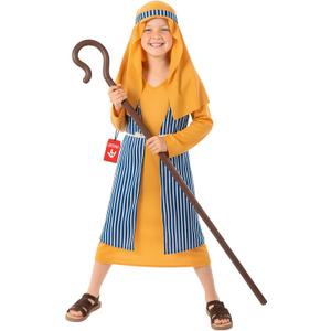 fun shack Blue Shepherd Costume for Kids, Boys Shepherd Costume, Christmas Costumes for Kids, Boys Nativity Costumes (Small)