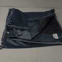 MIULEE Blue Pom Pom Velvet Curtains for Kids Bedroom/Living Room Darkening Thermal Insulating 84 Inches Long Blackout Curtains with Rod Pocket for Boy Room/Nursery/Home Theater, Set of 2, Slate Blue