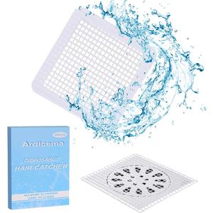 Disposable Drain Covers for Shower, 50 Pack - Shower Drain Hair Catcher, Bathroom Sink Drain Strainer,Disposable Drain Covers for Bathroom, Bathtub, Kitchen, and Sink(Square)