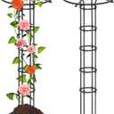 Garden Obelisk Trellis for Climbing Plants, 70.9inch Decorative Vertical Metal Umbrella Trellis Tower Frame Outdoor Flower Support Cage Climbing Stand Rack for Vines Rose