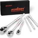 HORUSDY 3-Piece Ratchet Set, 1/4 3/8, 1/2" Drive Ratchet Handle Set, 90-Tooth,CR-V, Quick Release Ratchets