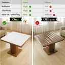 Warmstar Leather Table Cover 40 x78 Inch, 1.8MM Thick PVC Table Protector Waterproof, Desk Cover Protector Non-Slip Table Pad for Kitchen, Dresser, Gaming Desk,Dining Room Table，White