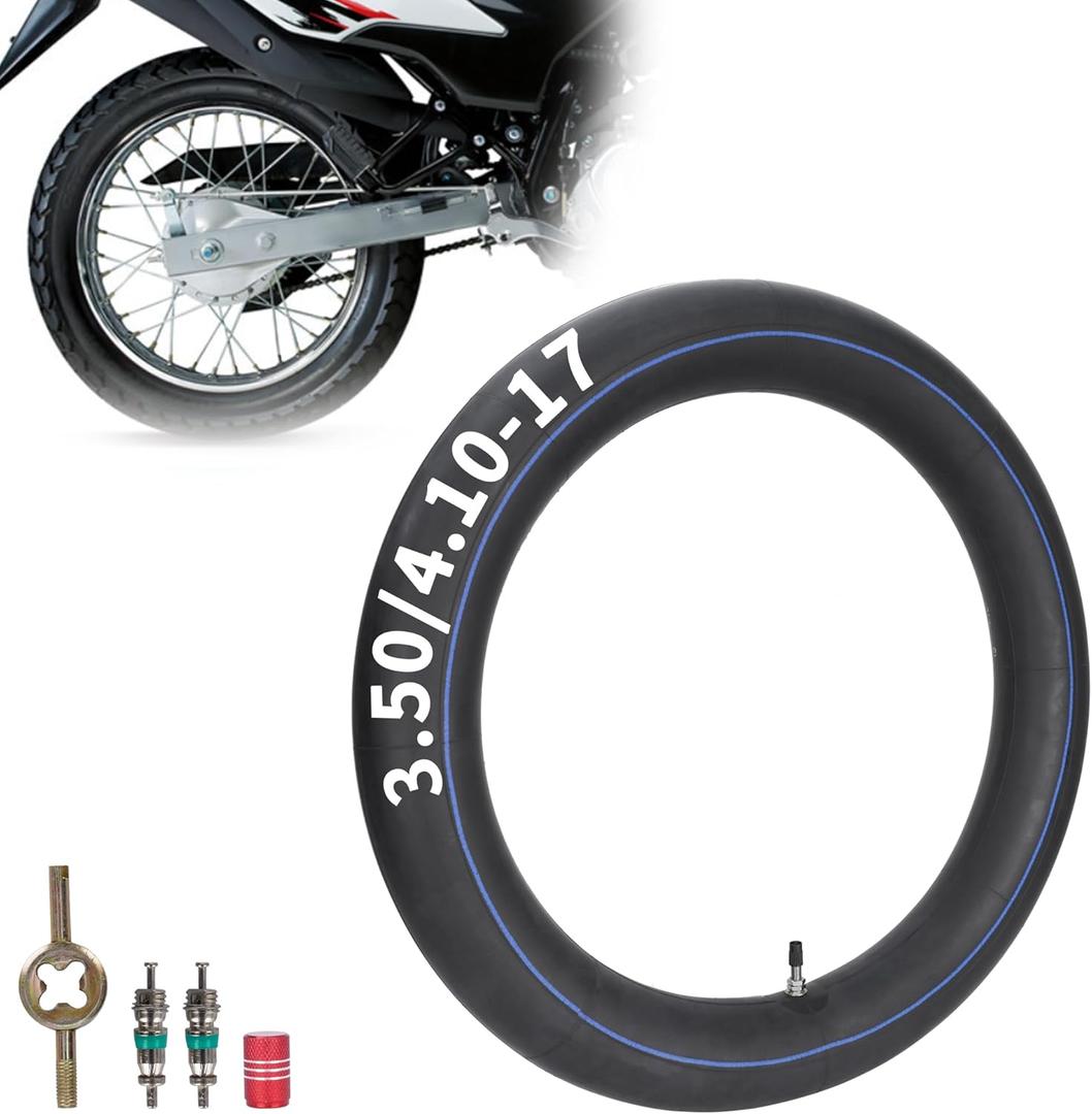 RUTU 3.50/4.10-17 Inner Tube with TR4 Straight Valve Stem for 110/90-17 Tire 125 XR L 2003-2008, 125 CLR CITYFLY 1998-2003