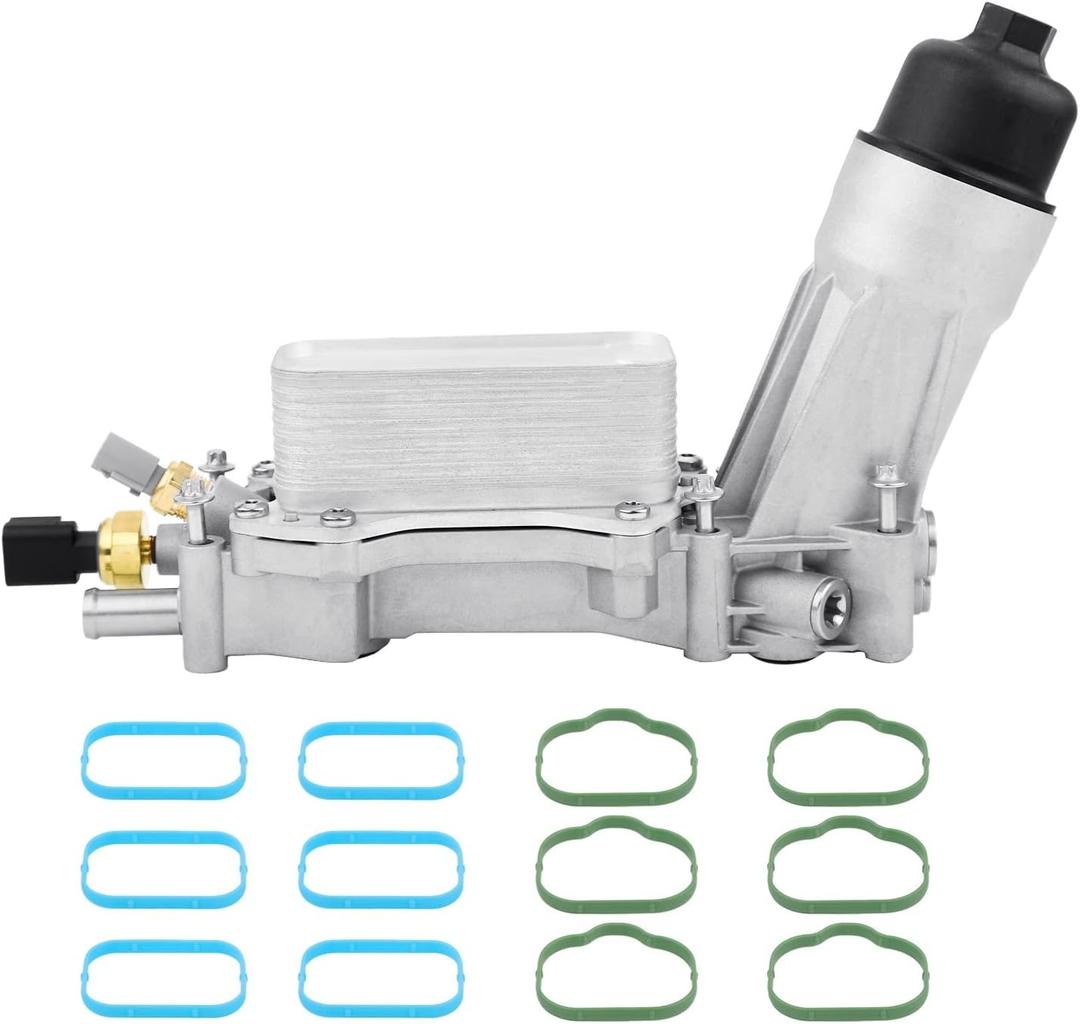 926-876 926-959 Aluminum Engine Oil Cooler And Oil Filter Housing Adapter,Compatible With 2011-2016 Chrysler 200 300, Dodge Charger, Grand Cherokee, Wrangler 3.6L V6 Engine,Replaces# 68105583AF