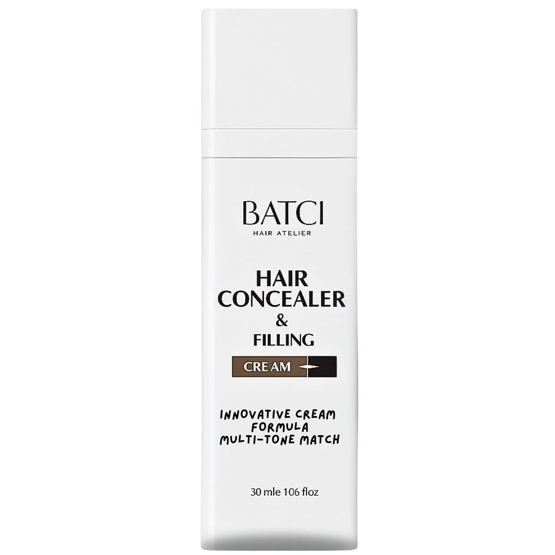Batci Hair Concealer Cream for Thinning Hair & Bald Spots - Non-Fiber Scalp Concealer Root Touch-Up for Men & Women, Sweat/Water Resistant, One Shade for Black Brown & Grey Hair 1 fl oz (30ml) (EXP 13.06.2028)