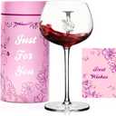 Personalized Mothers Day Gifts for Women,Customized Monogrammed A-Z Initial Wine Glass Gift,Birthday Gifts for Mom,Wife,Sister,Best Friend,Unique Wine Gifts for Women (Letter J)