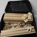 Rummy Cube 6 Player Edition with 6 Wooden Racks/Trays, 160 Large Numbers Rummy Tiles Set with Zippered Case, Rummy Travel Game Set with 6 Tiles Holders - Classic Board Games for Family Adults Kids