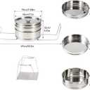 Stackable Stainless Steel Insert Pans - 6QT Instant Pot Accessories, 3 Tier Handle, Pot, Steamer, Pressure Cooker Cookware