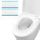 20 Pack Disposable Toilet Seat Cover Waterproof Non-Woven Fabric, Disposable Toilet Seat Covers for Travel, Disposable Seat Covers for Outing Hotel Hospital Public Toilet (Individual Package)