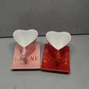 Shellwei 2 Sets Valentine's Day Heart Ceramic Coffee Mug with Spoons and Saucers 5.1 oz Heart Shaped Tea Cup Red Pink Ceramic Coffee Cup Valentine's Day Gifts for Couple Lovers Wedding