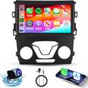 [4G+64G] Android Car Stereo for Ford Fusion Mondeo 2013-2019 Radio with Wireless Carplay Android Auto Mirror Link, 9 inch Touch Screen with GPS, Mirror Link, Bluetooth, WiFi, 32EQ, FM/RDS Radio