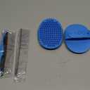 Self Cleaning Shedding Brush - 5-in-1 Professional Pet Grooming Kit Skin Friendly Grooming Tool for Dogs, Cats, and Puppies, Deshedding and Hair Removal for Long and Short Haired Pets, Blue