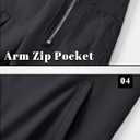 TACVASEN Men's Bomber Jacket Lightweight Casual Spring Fall Windbreaker Zip Up Coat with Pocket (Black), Large