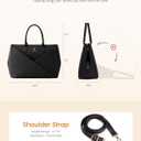 LOVEVOOK Laptop Tote Bag for Women with Large Cup Holder, 16 Inch PU Leather Work Bag Teacher Tote Bag, Waterproof Computer Bags Business Office Briefcase Handbag