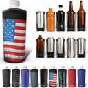 Frost Buddy Universal XL Can Cooler - Fits All - For 12, 16, 20, and 24 ounce Bottles - Insulated Double-Walled Stainless Steel (Merica-)