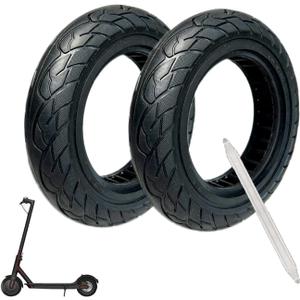 10x2.125 Solid Tire, 10 inch Tires Replacement, Tubeless Tyre for Segway Ninebot F20/F25/F30/F40/F65/D18W/D28U/D38U Gotrax G4/XR/V2 Hiboy S2 Pro Electric Scooter (2 Pack)