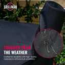 Grillman Grill Cover, BBQ Outdoor Grill Covers, Charcoal, Gas Grills, Waterproof, Rip-Proof, Weather-Resistant, Anti-UV, Barbecue Cover for Traegar 22/575 Series, Pro 22, Z, etc (Black, 41 Inch)