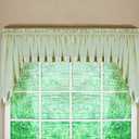Today's Curtain, Silhouette Stripe Sheer Swag 38", Sage, 60" W x 38" L