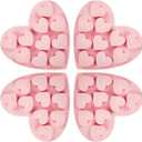 JOERSH 4 Pieces Heart Silicone Molds, Heart Shape Chocolate Candy Molds Non Stick Baking Molds for Valentine's Day Chocolate, Pudding, Cake, Candy, Jelly, Soap