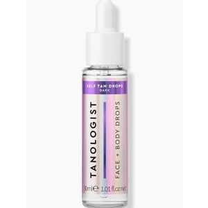 Tanologist Dark Self Tan Drops, StreakFree Body & Face Tanning Drops, No Fake Tan Smell, For Moisturizer & Lotion, Bronzing Face Tanner, Skincare Ingredients, Vegan, 1.01 fl. oz/30 ml Bottle