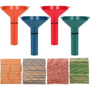 Coin Wrappers Assorted 100 Pcs & 4 Coin Sorters Tubes, Coin Rolls Wrappers for Penny, Nickel, Dime and Quarter