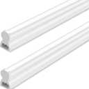 hykolity 2 Pack LED Shop Light 4FT, T5 Integrated Single Fixture, 22W, 2200lm, 6500K Super Bright White, Linkable Shop Light, Utility Shop Lights, Corded Electric with Built-in ON/Off Switch