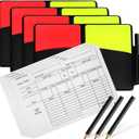 Toyvian Soccer Referee Card Set with Red Yellow Cards Holder Scorebook and Pencil for Football Volleyball Officials 4-Piece Kit