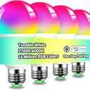 MELPO Smart Light Bulbs, 1300LM Color Changing Light Bulb, 16 Million Colors, Tunable White Alexa Light Bulbs, Music Sync, DIY Flash, Timing, A19 E26 Smart Bulbs, 130W Equivalent, No WiFi Required.