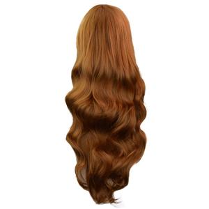 Rbenxia Curly Cosplay Wig Long Hair Heat Resistant Spiral Costume Wigs Anime Fashion Wavy Curly Cosplay Daily Party Brown 32" 80cm (Bown)