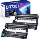 Compatible DR730 (Not Toner) Replacement for Brother Drum DR730 DR-730 Compatible with MFC-L2750DW HL-L2370DW MFC-L2710DW HL-L2350DW DCP-L2550DW Printer (2 Pack, Black)