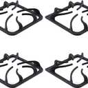 Upgraded 316202405 Grates Replacement for Frigidaire Stove Parts Burner Grate Kenmore Gas Range Parts Cast Iron Surface Grate Set 8.9 x 8.8 inches Frigidaire Gas Cooktop Parts Stove Top Grate 4Pcs