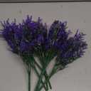 RECUTMS Artificial Greenery Lavender Fake Shrubs Flowers 8 Bundles UV Resistant Hanging Planter Flora Fence Indoor Outside Decor Wedding Table Flowers Arrangement Bouquet Filler (Purple)