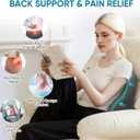 Lumbar Support Pillow for Recliner Chair and Couch, Memory Foam Back Cushion Ergonomic Back Support Pillow for Lower Back Pain Relief, with Soft Velvet